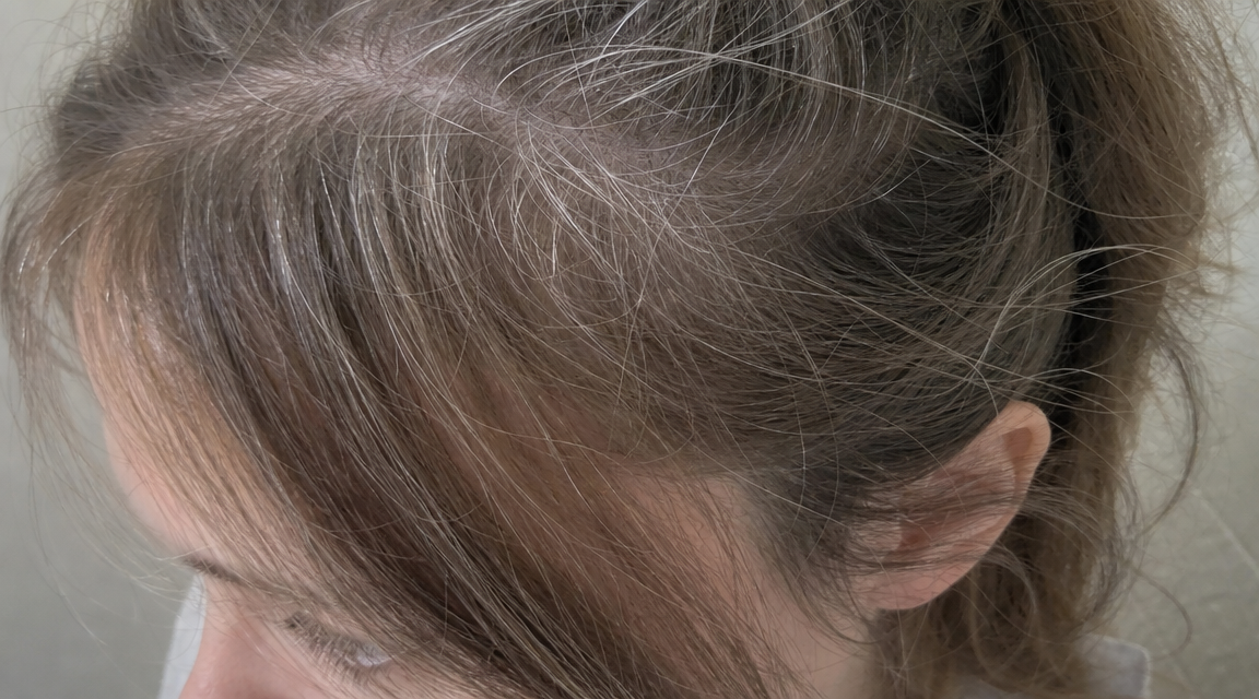 Visible gray roots — the everyday reality this guide is about.